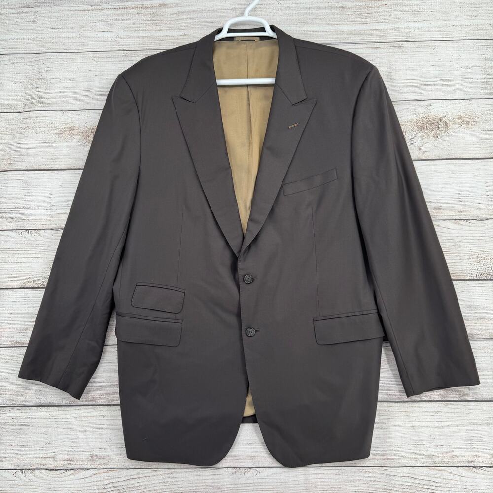Loro Piana Wool Blazer Suit Jacket Men's 48L Brown Super 150 Italy 2 Button